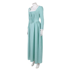 Pirates Of The Caribbean Elizabeth Swann Blue Dot Dress Outfits Cosplay Costume 