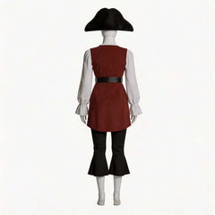 Pirates Of The Caribbean Elizabeth Swann Brown Pirate Outfits Cosplay Costume