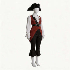 Pirates Of The Caribbean Elizabeth Swann Brown Pirate Outfits Cosplay Costume