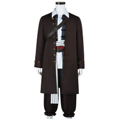 Pirates Of The Caribbean Jack Sparrow Coat Set Outfits Halloween Cosplay Costume 