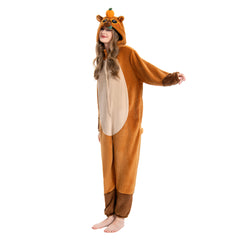 Plush Capybara Animals Onesie Flannel Pajamas Warm Home Sleepwear Halloween Carnival Suit - OLAOLA