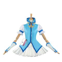Pretty Cure Minazuki Karen Cure Aqua Blue White Set Outfits Cosplay Costume