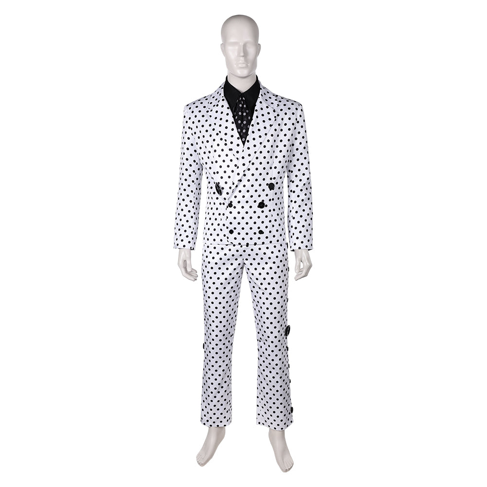 Prince Rogers Nelson White Black Spots Suit Stage Outfits Cosplay Costume 