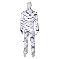 Prince Rogers Nelson White Black Spots Suit Stage Outfits Cosplay Costume 