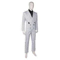 Prince Rogers Nelson White Black Spots Suit Stage Outfits Cosplay Costume 