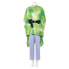 Princess Leia Green Camouflage Poncho Set Outfits Cosplay Costume 