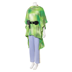 Princess Leia Green Camouflage Poncho Set Outfits Cosplay Costume 