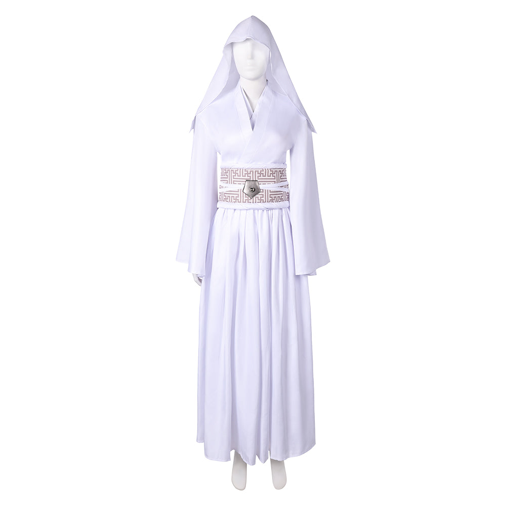 Princess Leia Ukiyo-e ​White Skirt Hood Set Outfits Cosplay Costume 