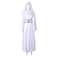 Princess Leia Ukiyo-e ​White Skirt Hood Set Outfits Cosplay Costume 
