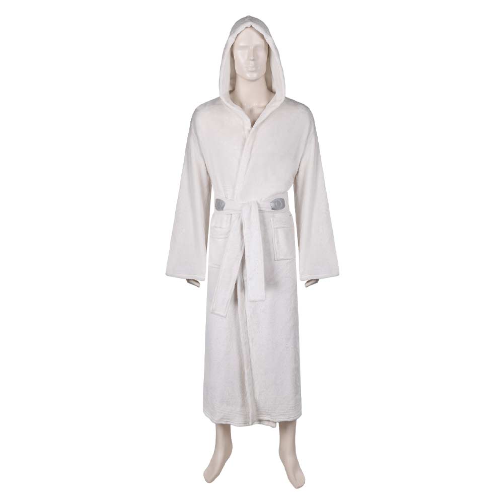 Princess Leia White Bathrobe Outfits Cosplay Costume Halloween Carnival Suit