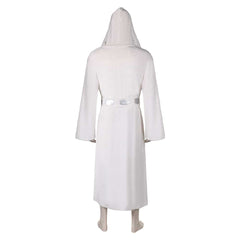 Princess Leia White Bathrobe Outfits Cosplay Costume Halloween Carnival Suit