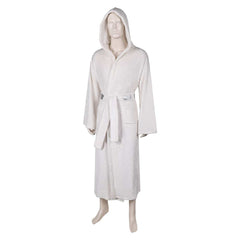 Princess Leia White Bathrobe Outfits Cosplay Costume Halloween Carnival Suit