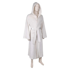 Princess Leia White Bathrobe Outfits Cosplay Costume Halloween Carnival Suit