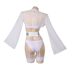 Princess Leia White Sexy Lingerie Set Outfits Cosplay Costume 