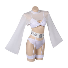 Princess Leia White Sexy Lingerie Set Outfits Cosplay Costume 