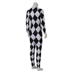 Queen Freddie Mercury Black White Argyle Jumpsuit Outfits Cosplay Costume