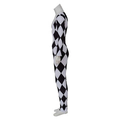 Queen Freddie Mercury Black White Argyle Jumpsuit Outfits Cosplay Costume