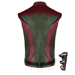 Red One (2024) Callum Drift Red Green Vest Outfits Cosplay Costume 