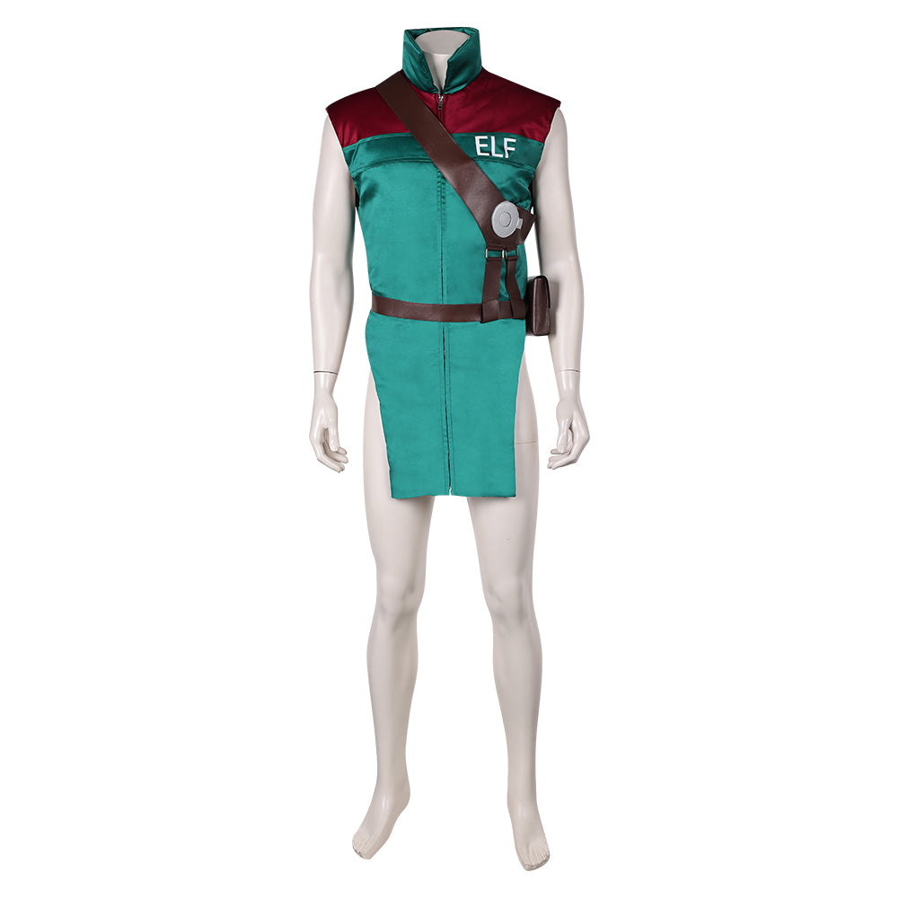 Red One (2024) Jasia Green Sleeveless Jacket Coat Vest Outfits Cosplay Costume 