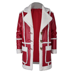 Red One (2024) Nick Santa Claus Red Jacket Coat Outfits Christmas Cosplay Costume