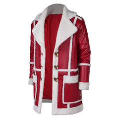 Red One (2024) Nick Santa Claus Red Jacket Coat Outfits Christmas Cosplay Costume