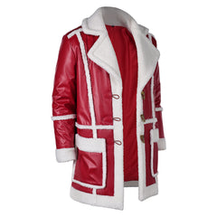 Red One (2024) Nick Santa Claus Red Jacket Coat Outfits Christmas Cosplay Costume