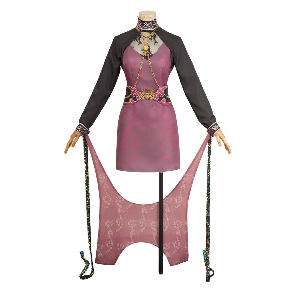 Resident Evil 30th Anniversary Ada Wong Red Dress Set Outfits Cosplay Costume