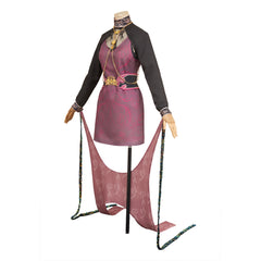 Resident Evil 30th Anniversary Ada Wong Red Dress Set Outfits Cosplay Costume