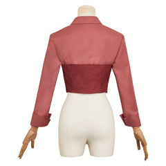 Resident Evil 30th Anniversary Claire Redfield Red Top Set Outfits Cosplay Costume 