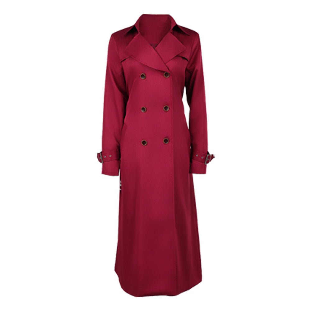 Resident Evil Requiem (2026) Alyssa Ashcroft Red Long Coat Outfits Cosplay Costume 