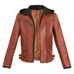 Resident Evil Requiem (2026) Grace Ashcroft Brown Leather Jacket Outfits Cosplay Costume