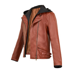 Resident Evil Requiem (2026) Grace Ashcroft Brown Leather Jacket Outfits Cosplay Costume