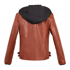Resident Evil Requiem (2026) Grace Ashcroft Brown Leather Jacket Outfits Cosplay Costume
