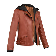 Resident Evil Requiem (2026) Grace Ashcroft Brown Leather Jacket Outfits Cosplay Costume