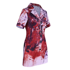 Return To Silent Hill (2026) Nurse Bloody Dress Gloves Set Outfits Cosplay Costume 