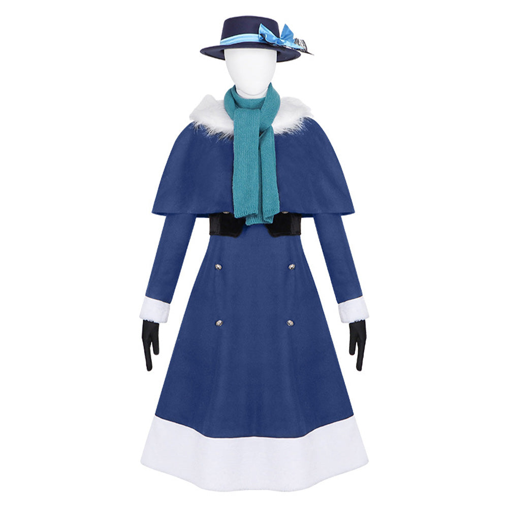 Reverse: 1999 Vertin Blue Dress Winter Set Outfits Cosplay Costume 