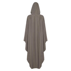 Rey Skywalker Gray Brown Hooded Cloak Cape Outfits Cosplay Costume Halloween Suit 