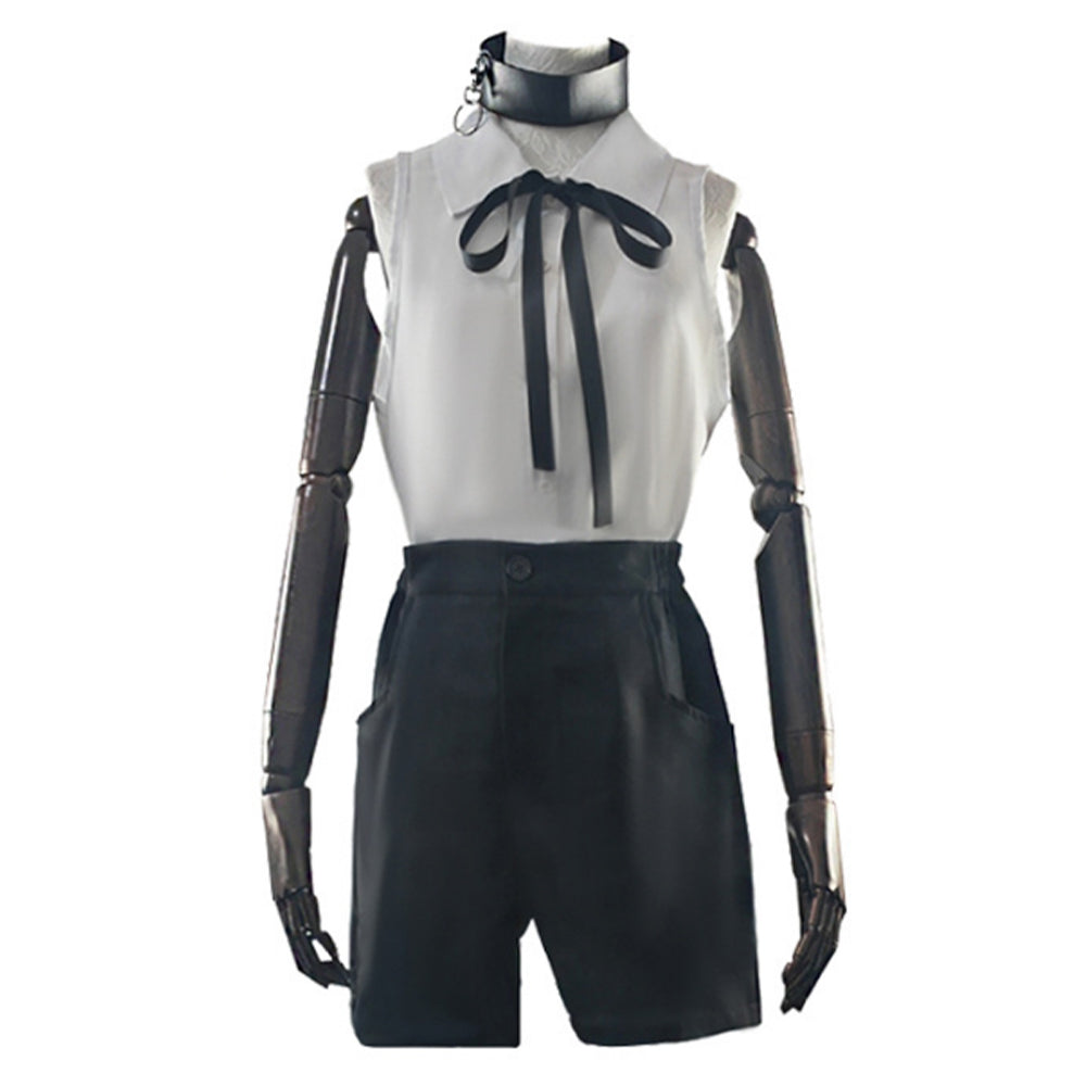 Reze White Black Set Outfits Cosplay Costume Halloween Carnival Party Suit