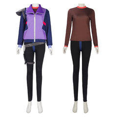 Rick And Morty Rick Sanchez Purple Jacket Set Outfits Cosplay Costume 