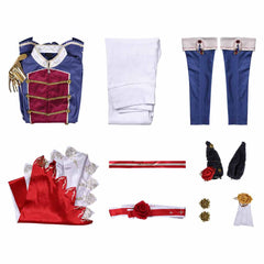 Rose Kingdom Blue Red Cape Set Outfits Halloween Cosplay Costume
