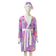 Rumi Purple Turtle Bathrobe Hat Set Sleepwear Outfits Cosplay Costume 