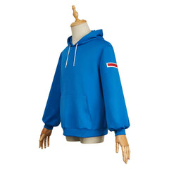 Sakamoto Days (2025) Shin Asakura Blue Hoodie Top Outfits Cosplay Costume