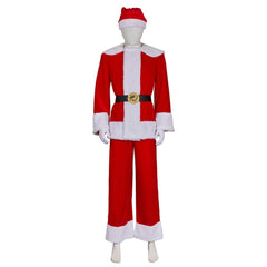 Dear Santa (2024) Satan Red Santa Outfits Christmas Cosplay Costume