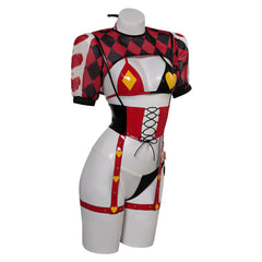 Sexy Lingerie For Women Red And Black Squares Outfits Costume Halloween Carnival Suit 