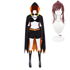Shaula Black Orange Set Outfits Cosplay Costume Halloween Carnival Party Suit
