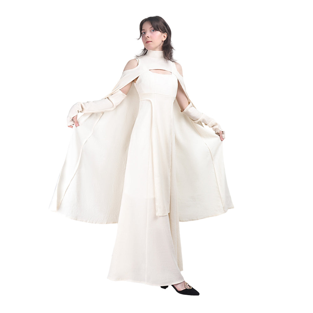 Sheltay Retrac White Set Outfits Cosplay Costume Halloween Carnival Party Suit