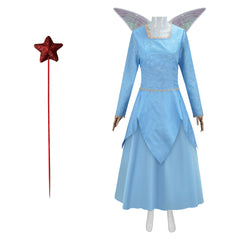 Shrek 2 Fairy Godmother Blue Dress Set Outfits Cosplay Costume 