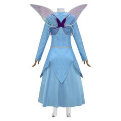 Shrek 2 Fairy Godmother Blue Dress Set Outfits Cosplay Costume 