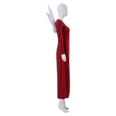 Shrek 2 Fairy Godmother Red Dress Wings Set Outfits Cosplay Costume 