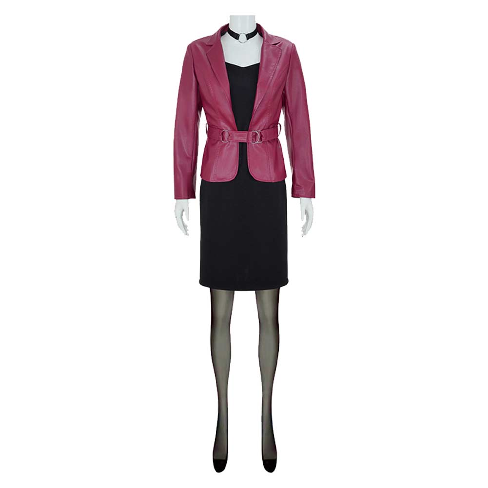 Silent Hill 2 Remake Maria Red Jacket Set Outfits Halloween Cosplay Costume 